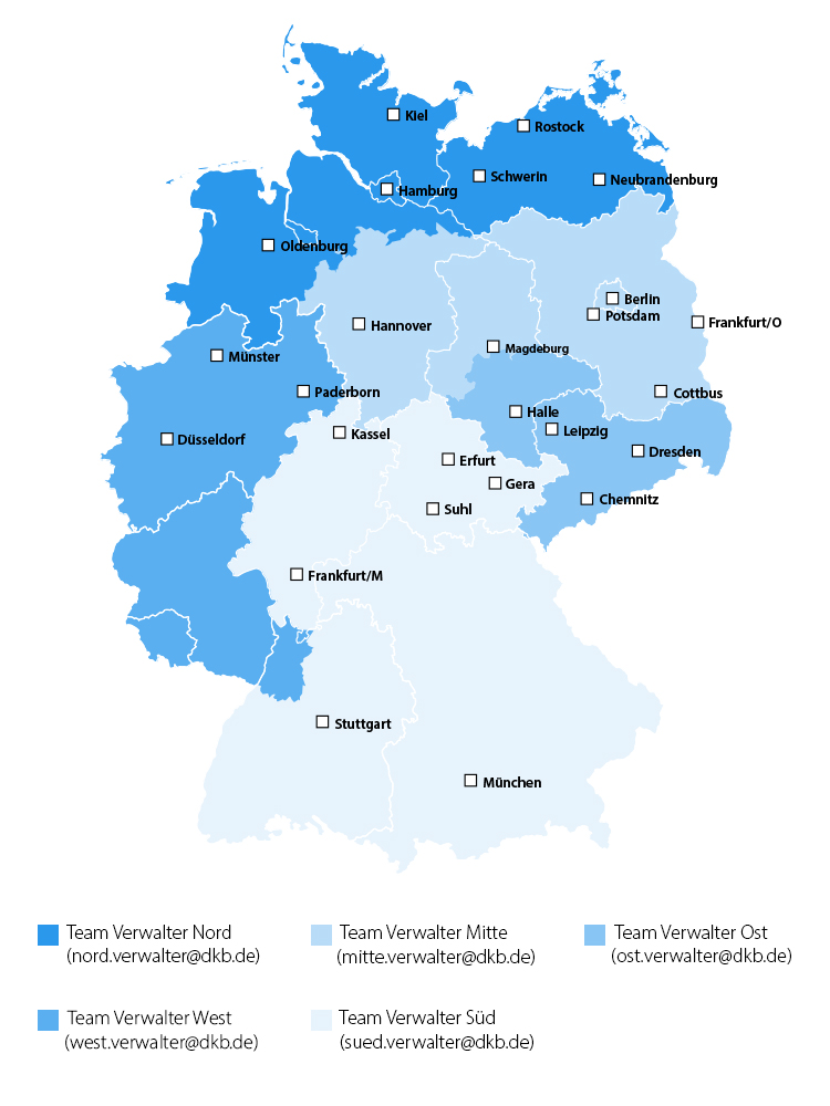 Deutschlandkarte Verwalterplattform